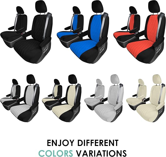 FH Group Custom Fit Car Seat Covers Specifically Made for Toyota Sienna 2021-2024, Gray Ultraflex Neoprene 2nd Row Set Automotive Seat Covers, 7 Seater SUV Seat Covers, Toyota Accessories
