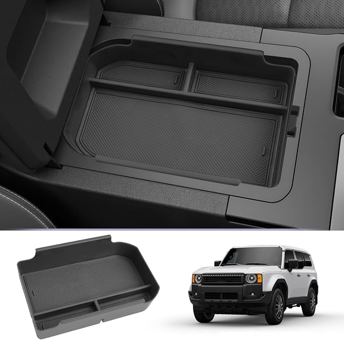 LUWU Land Cruiser 2024 2025 2026 Center Console Organizer 2026 Land Cruiser 1958/Base LC250 Accessories Armrest Box Armrest Organizer Tray (NOT for First Edition Cool Box Chilled Center Console)
