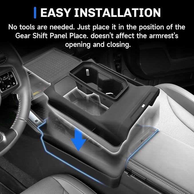 SXCY for 2026 Toyota RAV4 Gear Shift Panel Cover Silicone Central Control Trim for 2026 Toyota RAV4 Accessories Front Console Shift Panel Protector w/ 2 Side Pockets w/Anti-dust Protective Mat