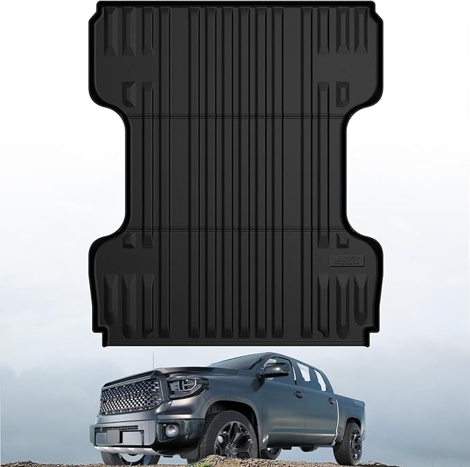 LASFIT Bed Mat for Toyota 2007-2021 Tundra 6.5FT/6.5' Truck Bed Mat All Weather 6.5 FT Bed Liner for Toyota Tundra 2021 2020 2019 2018-2007 Accessories TPE Trunk Mat Cargo Mat (Not Fit Drop-in Liner)