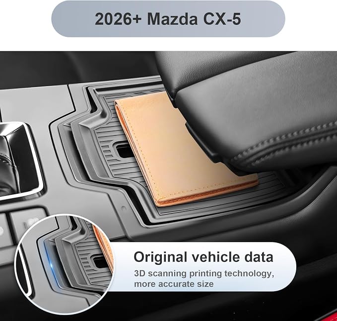 SKTU for 2026 Mazda CX-5 Wireless Charging Hidden Storage Box for 2026+ Mazda CX-5 Wireless Charging Storage Box Mazda CX5 2026 Accessories Hidden Storage Box-Durable