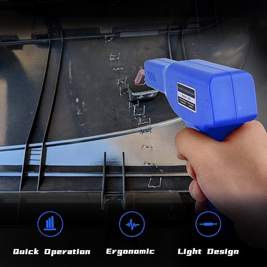 Plastic Welder, 1200PCS Staples, Plastic Welding Kit, Must Have for DIYers, Instant On/Off, Welder Kit, Bumper Repair, Portable Toolbox (Dard Blue)