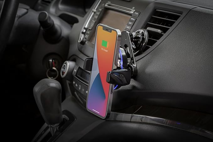 Scosche MGQVP-XTET MagicGrip FreeFlow Autogrip Wireless Charging Vent Phone Mount for Car in Black