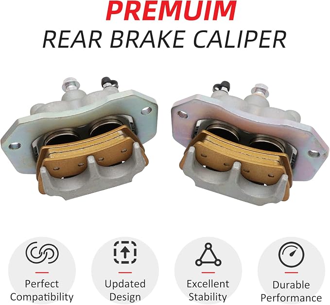 M MATI Rear Brake Caliper for Polaris RZR-4-900 RZR-S4-1000 General-4-1000 Ranger-Crew-1000 PRO-XD-4000/Crew 1912277 1912278