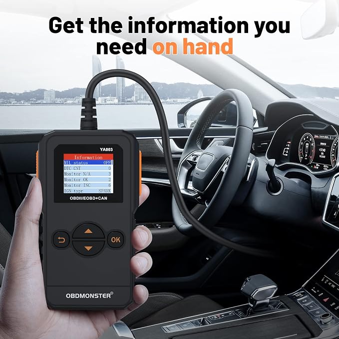 Universal OBD II Scanner, Professional OBD2 Engine Fault Code Reader CAN Diagnostic Scan Tool for All OBD II Protocol Cars (YA003)