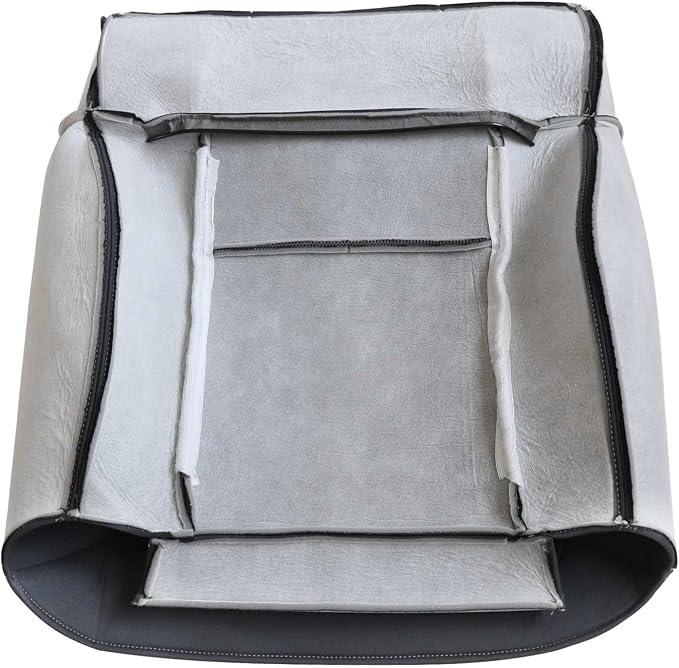 NLQR Dark Gray Cloth Front Driver & Passenger Side Bottom & Top Lean Back Replacement Seat Covers Compatible with Ford F150 2004 2005 2006 2007 2008