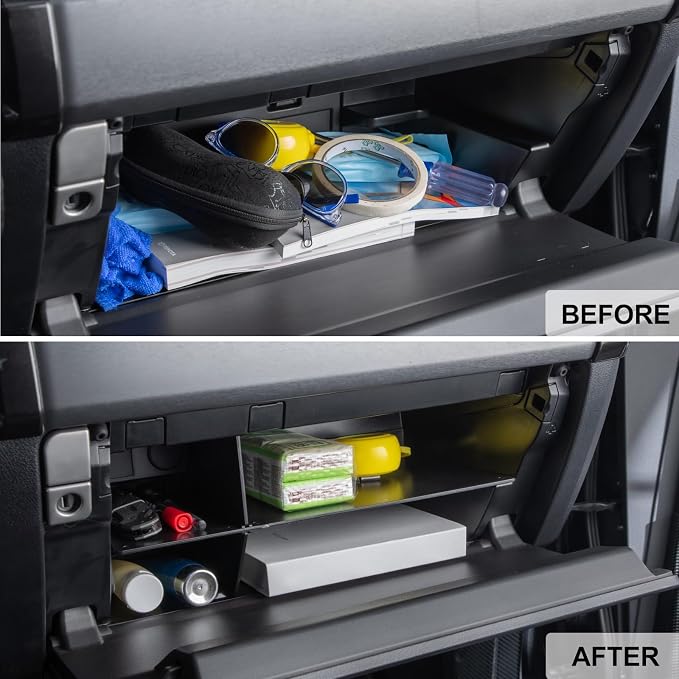 JDMCAR Glove Box Organizer and Gear Shift Organizer Tray Compatible with Toyota 4Runner Accessories 2010-2024