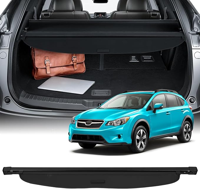 SCITOO Cargo Cover 2013-2014 Fit for Subaru Impreza 2.0L Upgraded Retractable Rear Trunk Cover with Aluminum PVC&Plastic