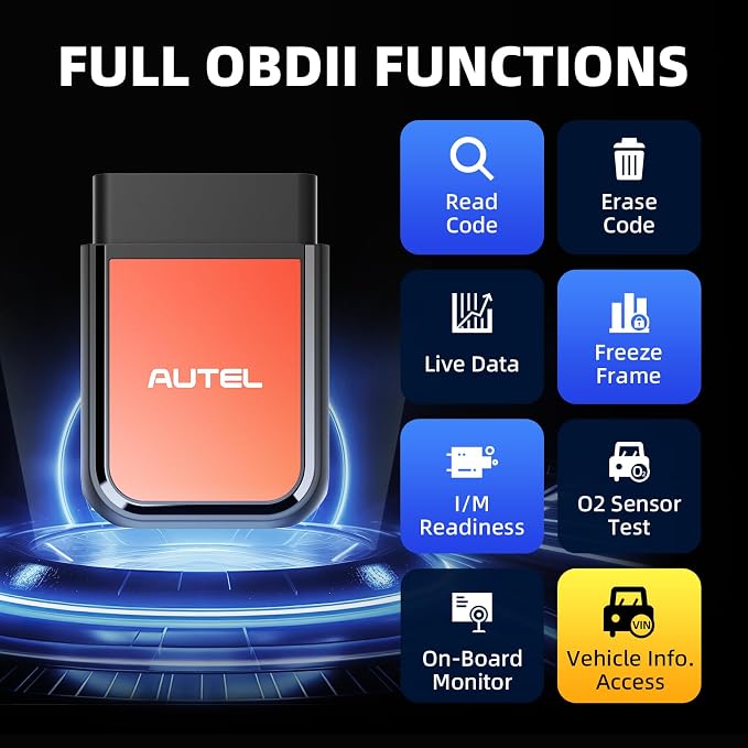 Autel AP2500E/AP2500 OBD2 Scanner Bluetooth Code Reader, Upgraded of AP200, OBDII Scanner All-System Diagnostic Tool, CAN FD, 5 Hot Resets, AutoVIN, Check Engine Light, Car Code Reader for Android/iOS