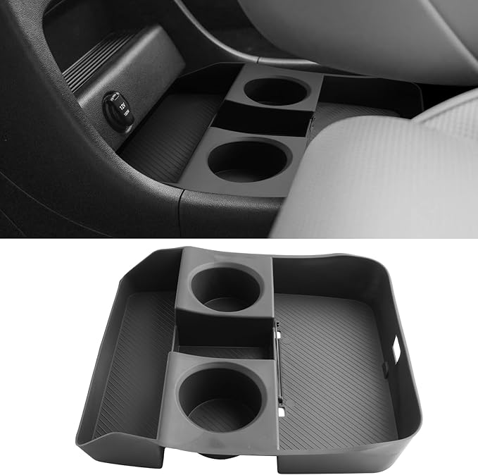 CDEFG for 2026 Hyundai Palisade Lower Console Organizer with Cup Holder | for 2026 Hyundai Palisade Accessories, Under Console Floor Organizer Storage Box with Cup Holder Insert Tray