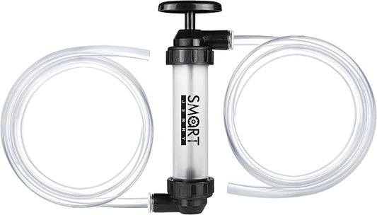SMART JERRY - Cordless Fuel Transfer Pump | Gas Siphon Pump for Gasoline | Gas Syphon Hand Pump | 3 GPM High Flow | Transparent Pump Body & Hose | 2026 Upgraded New Version