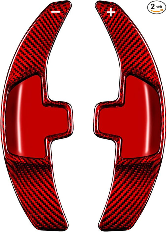T-carbon Genuine Glass Fiber Paddle Shifter Extension Compatible with Mercedes Benz Steering Wheel Paddle Shifter Fits for Mercedes Benz A B C E S Class CLA CLS GLC GLE450 GLS G Series