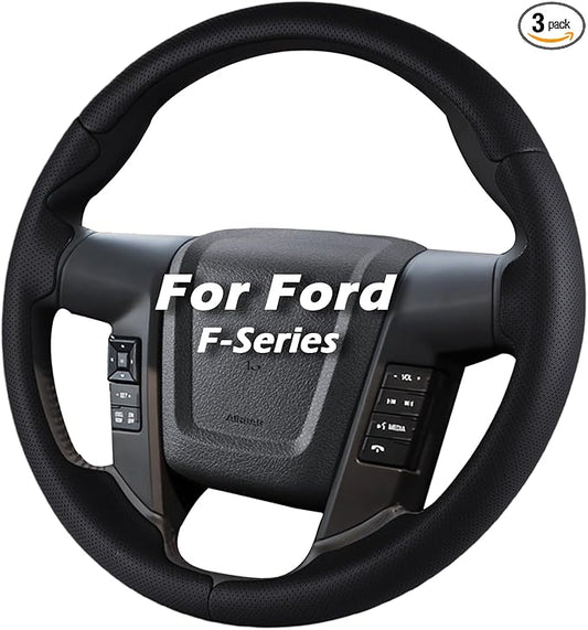 Steering Wheel Cover for Ford F150 2009-2014/Ford Expedition 2015-2017 Custom-fit Car Steering Wheel Cover for Ford Steering Wheel Protector