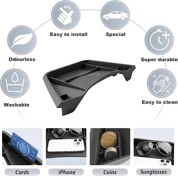 SKTU for 2023-2026 Toyota Prius Dashboard Storage Box for 2023-2026 Toyota Prius (LE/XLE/Nightshade Edition/Limited) Dashboard Organizer 2023-2026 Prius Accessories 2023-2026 Prius Behind Screen Tray