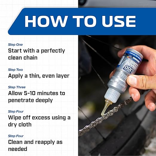 All Conditions Bike Chain Lube – All-Weather Lubricant for Bicycles & Electric Bikes – Protects Against Wear, Reduces Friction, Fights Corrosion – 120ml (4.06 oz)
