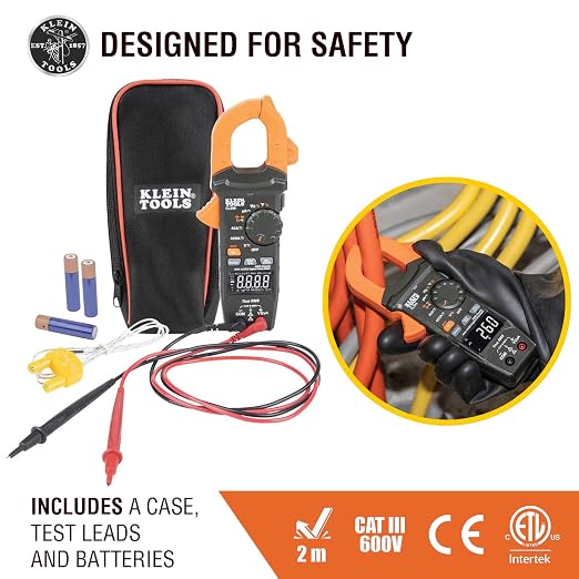 Klein Tools Digital Clamp Meter Bundle with Line Splitter
