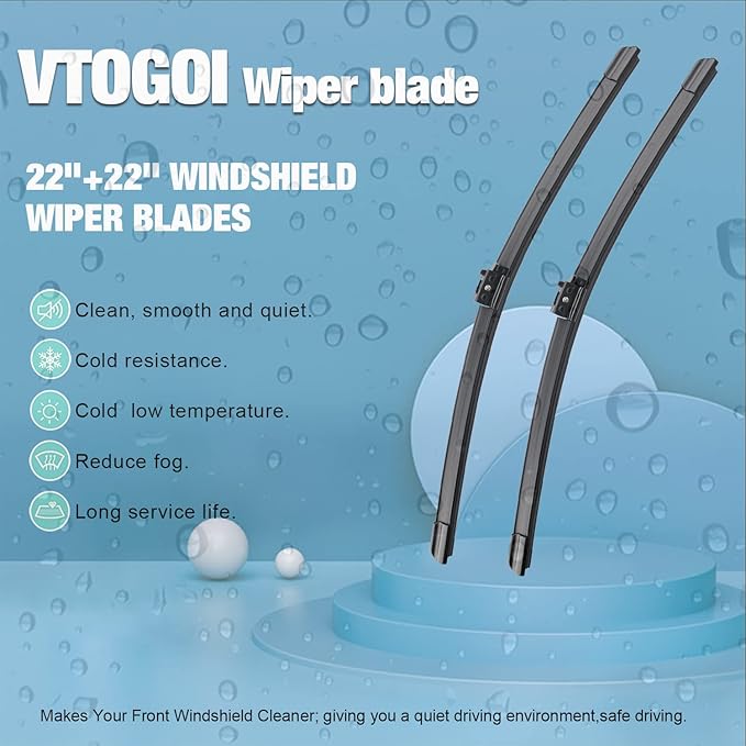 OEM Windshield Wiper Blades Replacement for Mercedes-Benz GLC250 GLC350 GLC350e 2017-2021, All Weather Original Factory Quality Front & Rear Wipers Set 22"+22"+12" (Pack of 3)