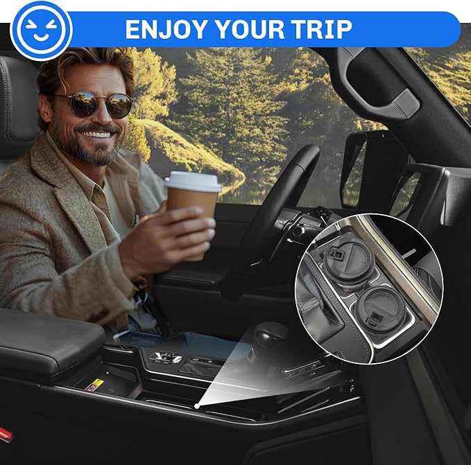 SXCY for 2024 2025 2026 Lexus GX550 Cup Holder Insert 2025 GX 550 Accessories TPE Cup Holder Limiter for 2025 2026 GX550 Console CupHolder Adapter Non-Slip Drink Stopper Drink Stabilizer