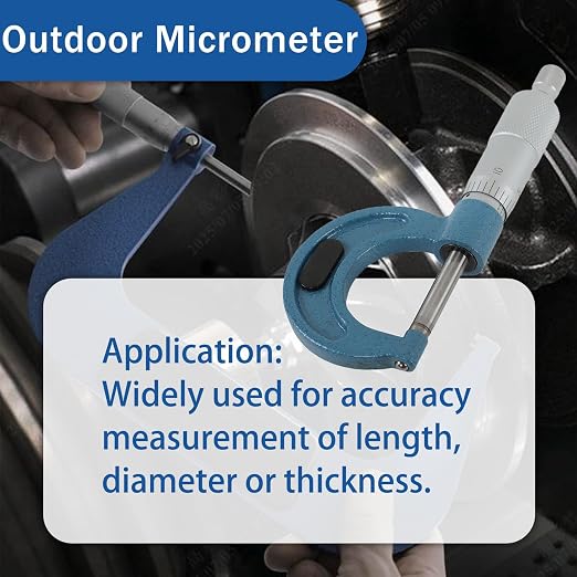 WFLNHB 6 Pcs 0-6" Outside Micrometer 0.0001" Carbide Standards Micrometers for Accuracy Measurement Work