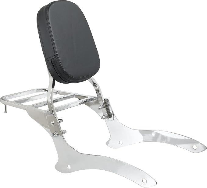 Sissy Bar & Rack Fits for Yamaha V Star XVS 1100 Classic Dragstar | Passenger Backrest & Luggage Rack 2000-2011 V Star XVS 1100 Classic Dragstar XVS 1100 Classic Chrome