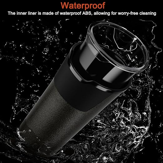 Leakproof Car Trash Can with Removable Liner, Mini Waterproof Car Trash Bin for SUV Truck, Small Auto Garbage Can for Vehicle, Home & Office, Multipurpose, Easy to Clean (Black)