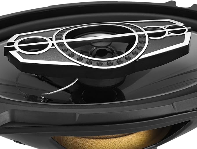 6 x 9 5-Way Car Coaxial Audio Speakers (Pair), 1000W Peak 4 Ohm Vehicle Coaxial Speaker W/PEI Dome Tweeters, Universal Car Stereo Speaker, Coaxial Tweeter Speaker Replacement
