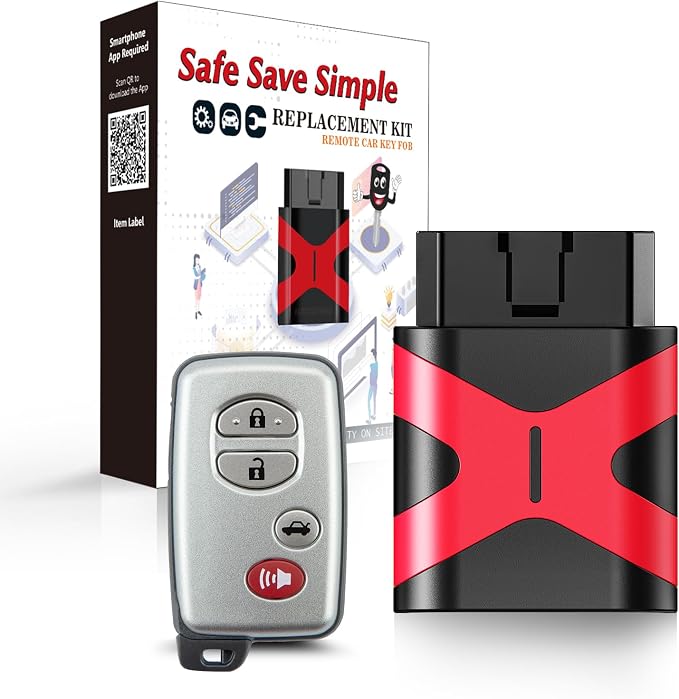 Programmable Keyfob, Replacement Car Keys Fob and DIY Programmer Kit for 2008-2012 Rav4 2008-2014 Highlander 2007-2010 Camry/Corolla Smart Remote HYQ14AAB 281451-0140 (4 Button Sedan)