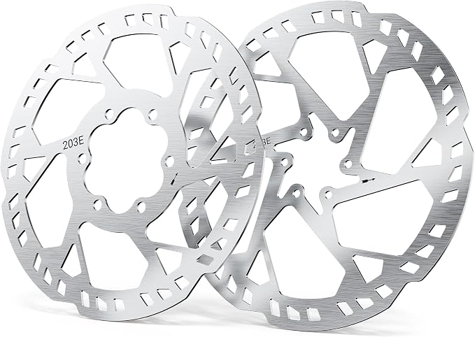 Heavy-Duty 203 mm Thickened Stainless Steel Front & Rear Brake Disc Rotor for Talaria Road Legal TL45, Sting Offroad TL3000 - Enhanced Cooling & Durability