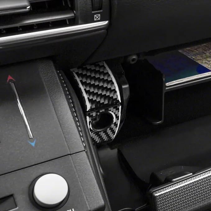 Soft Carbon Fiber Car Interior Glove Box Switch 2/Piece Decorative Sticker for Lexus RC300 350 200T 15-24 Carbon Fiber Interior Accessories