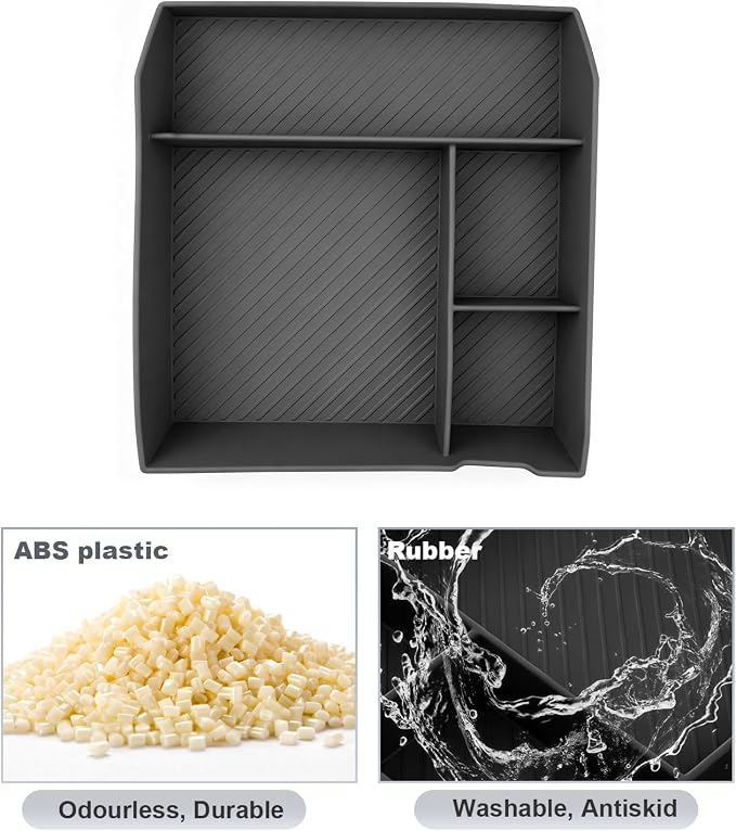 SKTU for 2027 Kia Telluride Center Console Organizer for 2027+ Kia Telluride Lower Center Console Tray Kia Telluride 2027 Accessories 2027 Telluride Rubber Under Center Console Organizer-Durable