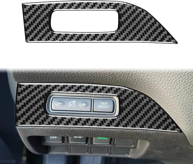 Soft Real Carbon Fiber Compatible with Nissan Altima 2013 2014 2015 2016 2017 2018 Interior Accessories Central Control Mileage Reset Button Frame Sticker