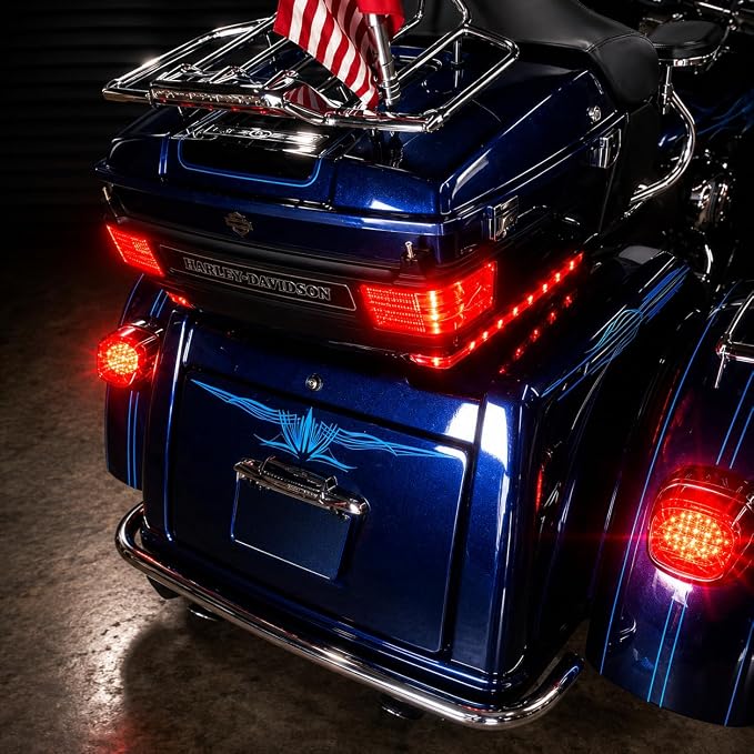 Eagle Lights Flashing Strobe LED Tail Brake Light Kit for Harley Davidson Tri Glide Models