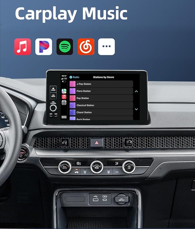 Apple MFi Certified Wireless CarPlay Adapter for iPhone, 5GHz Wireless Carplay Dongle, Convert Wired to Wireless CarPlay, for Factory Wired CarPlay Cars from 2015, Plug & Play (Black)