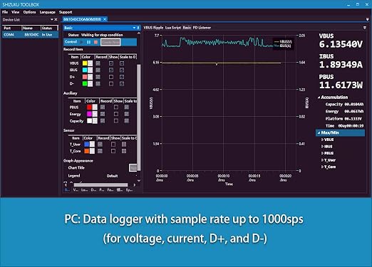 USB Power Meter USB 3.1 Tester Digital Multimeter Current Tester Voltage Detector Lua Interpreter Integrated DC 26V 6A PD 2.0/3.0 QC 2.0/3.0/4.0 pps Trigge