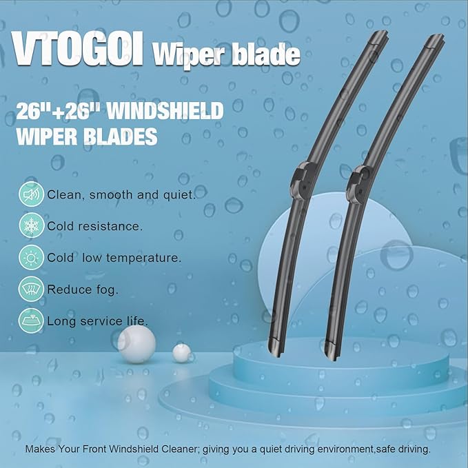 OEM Windshield Wiper Blades Replacement for VW Volkswagen Touareg 2011 2012 2013 2014 2015 2016 2017, All Weather Original Factory Quality Front & Rear Wipers Set 26"+26"+14" (Pack of 3)