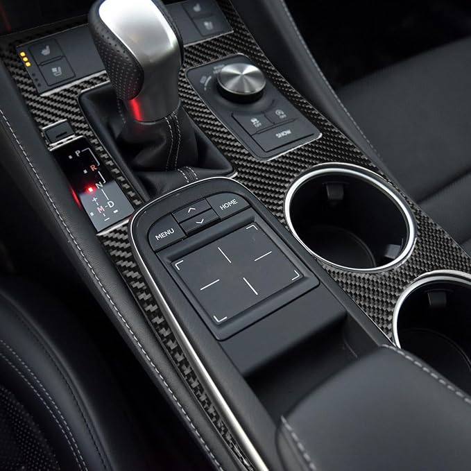 Soft Carbon Fiber Automotive Interiors Gearshift Panel 1/Piece Decorative Sticker for Lexus RC300 350 200T 15-24 Carbon Fiber Interior Accessories
