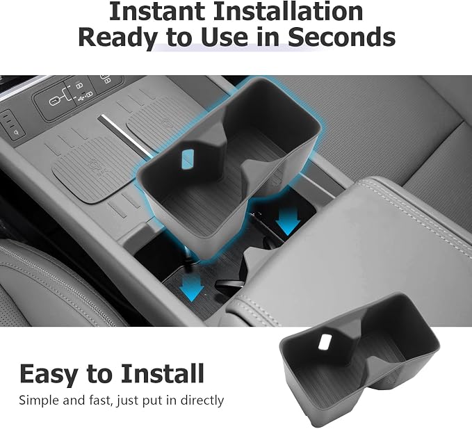 LUWU 2025 2026 Santa Fe Cup Holder Insert for Santa Fe 2024 2025 2026 Accessories Premium TPE Material Cup Holder Easy Install & Clean, 5-Pack (Door Side & Rear Third Row & Center Console)