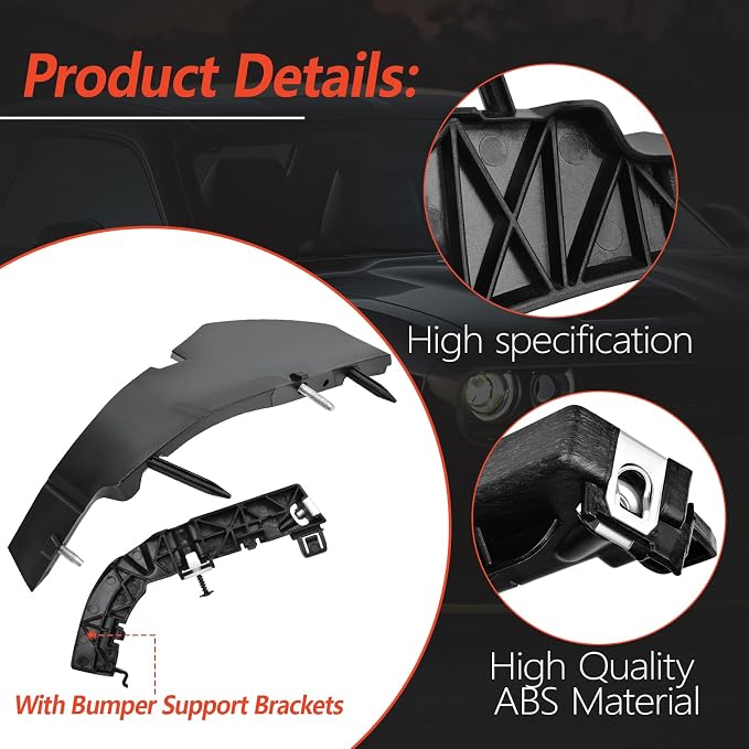 Bumper Support Brackets Cover Retainer Mount Retainer Kit Fits for 2015-2021 Dod-ge Challenger Replaces 68375013AA 68259546AA 68024342AD 68024343AD (Front Left and Right Side)