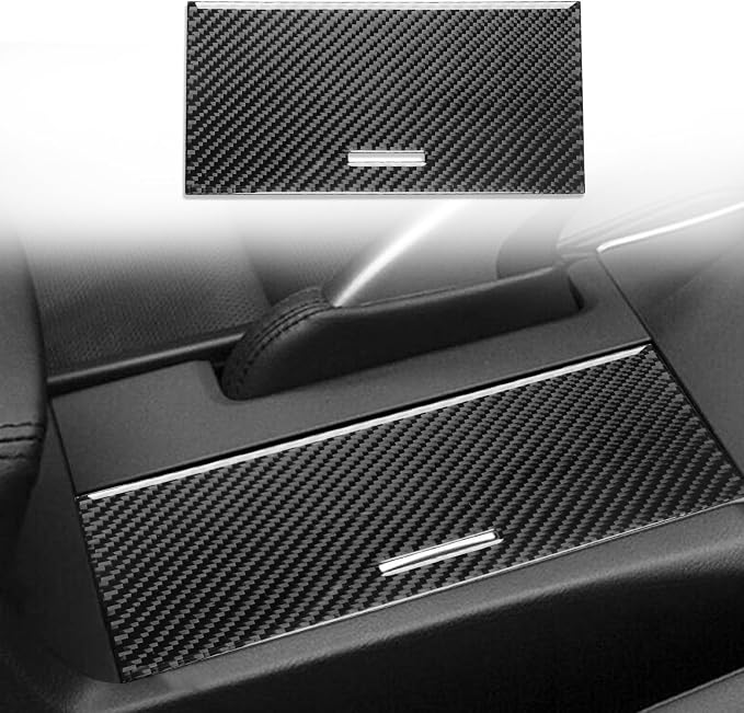 Black Soft Carbon Fiber car Interior Water Cup Panel 1/Piece Decorative Sticker Suitable for Acura TSX 09-14 Carbon Fiber car Interior