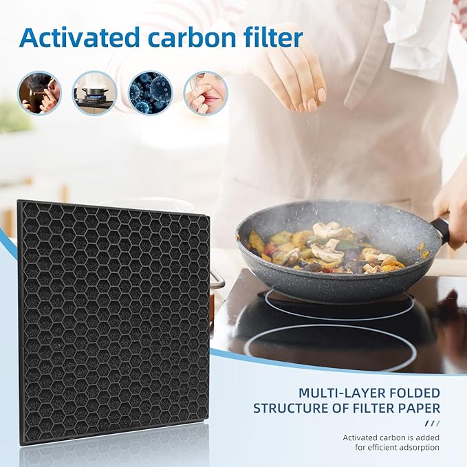 CFX-H1001/AA Replacement Filter Compatible With Samsung Cube Air Purifier Models:AX300T9080S/AA,AX300T9080W/AA,H13 HEPA and Activated Carbon Filter
