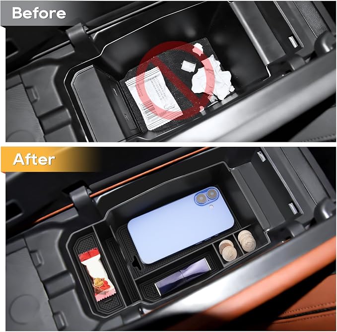LFOTPP for Mazda CX-50 Center Console Organizer - 2023 2024 2025 2026 Mazda CX-50 Middle Armrest Storage Tray Insert, OEM Fit, Non-Slip Waterproof 6PCS Mazda CX-50 Hybrid Interior Accessories