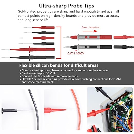 Whole Set Multimeter Test Lead Kits Set Essential Automotive Electronic Connectors Cables Hand Tool Battery Tester & Auto Diagnostic Tools