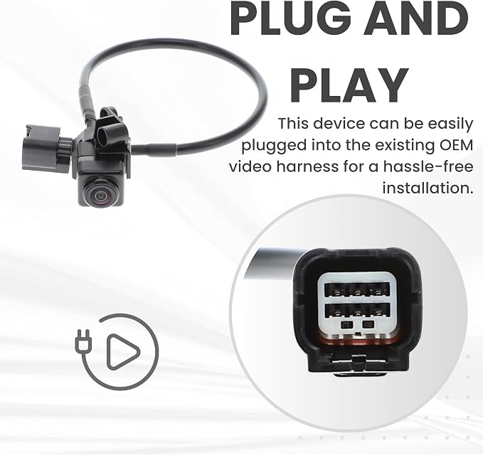 Right Side View Backup Camera Replaces for 2015-2016 Honda CR-V Touring Model, CR-V EX, EX-L Model | 2016-2018 Honda HR-V OE Part # 36580T1WA51, 36580T1WA01, 36580T7WA01 (36580-T1W-A51)