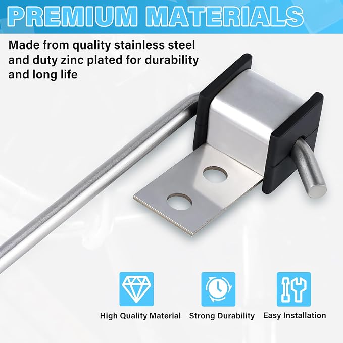 Universal Exhaust Hanger Rod Heavy-duty Stainless Steel Exhuast Pipe Hanger Rod Weld On Exhaust System- 3/8" Rod 10" Long(2 PCS)