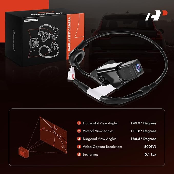 A-Premium Rear View Backup Camera Compatible with Nissan | Parking Camera for 2011 2012 2013 2014 Juke - Replace# 284421KA0B
