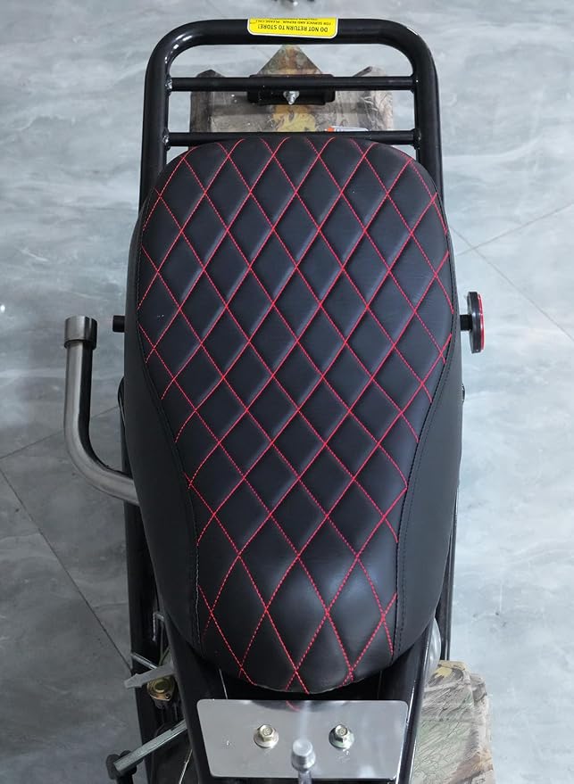 JMCHstore Red Diamond Stitch Retro Mini bike Seat for Coleman B200R B200C B200V RB200 Realtree RT200 MEGA moto B212 MAX Cushion Replacement parts