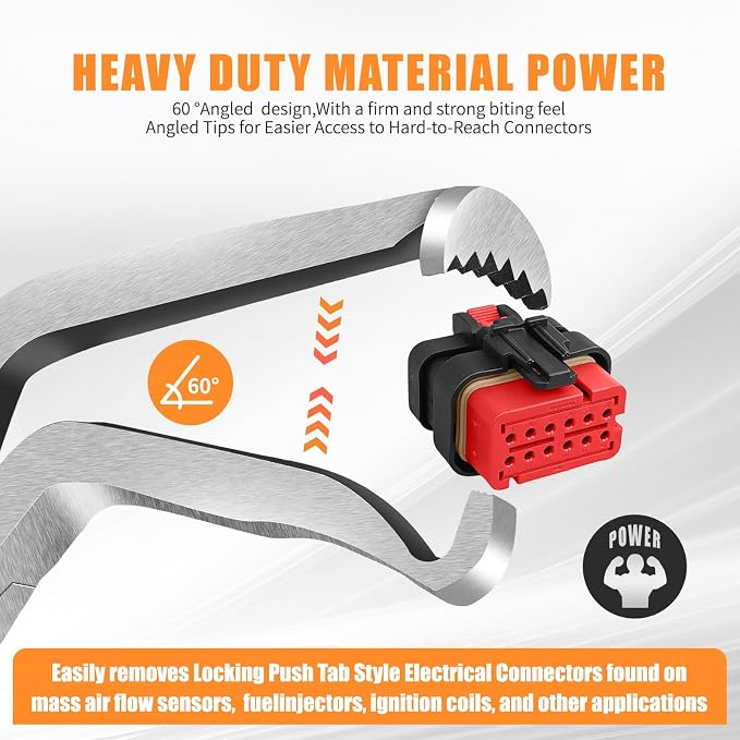 5PCS Electrical Disconnect Pliers, Automotive Electrical Plug Connector Disconnect Tool, Connector Separator, Car Safety Hammer,Hose Clamp Pliers, Applicable to Cars, Trucks, SUVs