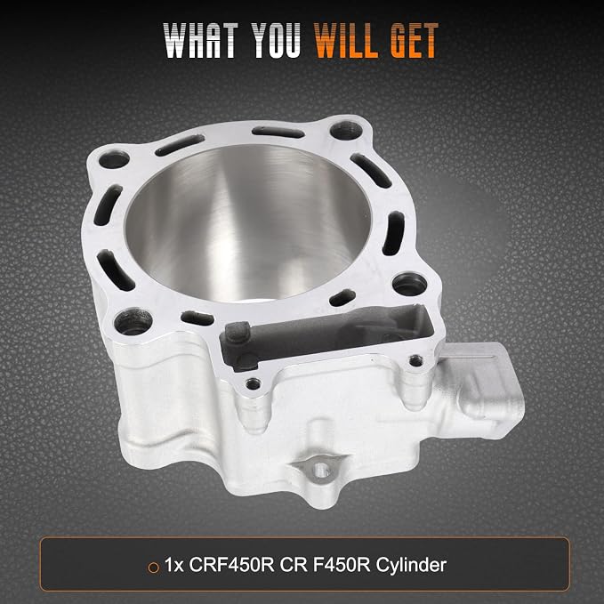 96.00mm Cylinder Head STD Compatible with Honda 2002 2003 2004 2005 2006 2007 2008 CRF450 CRF450R Cylinder,Replace Part No.12100-MEB-670, 12100-MEN-670, 12100-MEN-671
