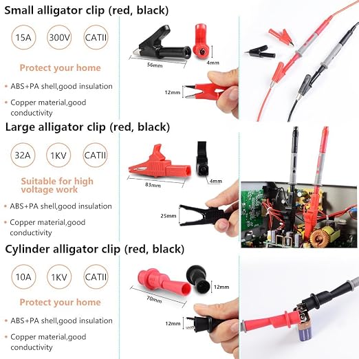 Whole Set Multimeter Test Lead Kits Set Essential Automotive Electronic Connectors Cables Hand Tool Battery Tester & Auto Diagnostic Tools