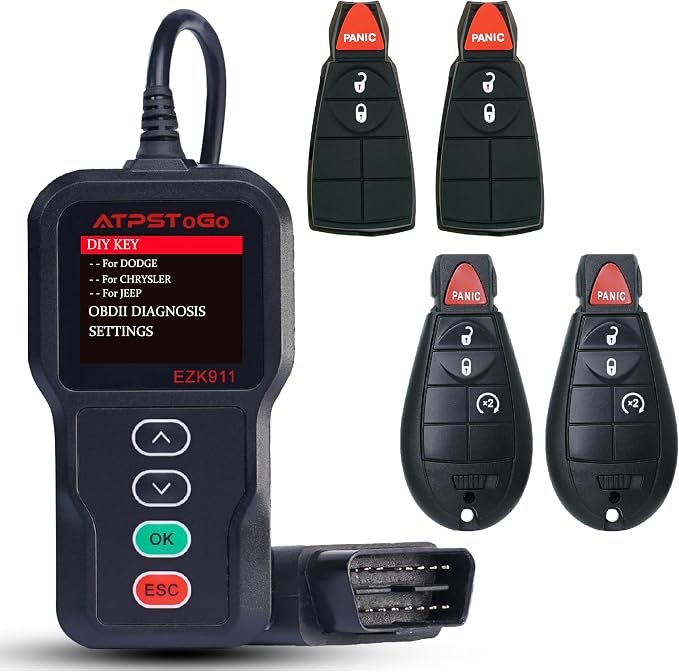 DIY Key Fob Replacement Fits for Dodge RAM 2009-2012, Grand Caravan Chrysler Town Country Jeep Grand Cherokee Keyless Entry Remote FCC ID:M3N5WY783X,IYZ-C01C with Interchangeable 3 & 4 Button